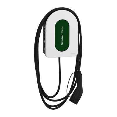 Evlink Charging station, Schneider Charge, 1P+N, attached cable 7m, 7.4kW, 32A