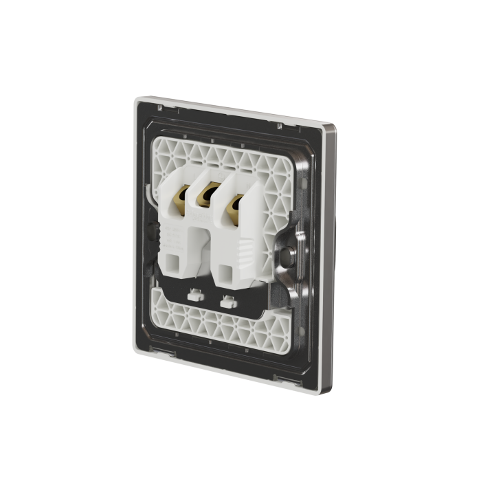 UNICA X 45A 250V~ 1 Gang Connection Unit, Stainless Steel
