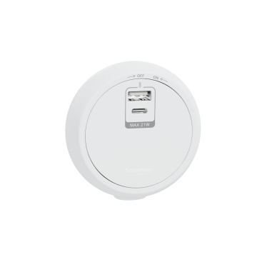 Easy series, USB socket, type A+C, 20W, white