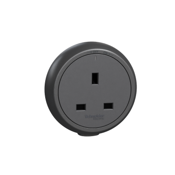Easy series, Socket outlet, 1 gang, 13A, 250V, 3pin, grey