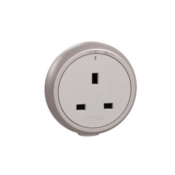 Easy series, Socket outlet, 1 gang, 13A, 250V, 3pin, light brown