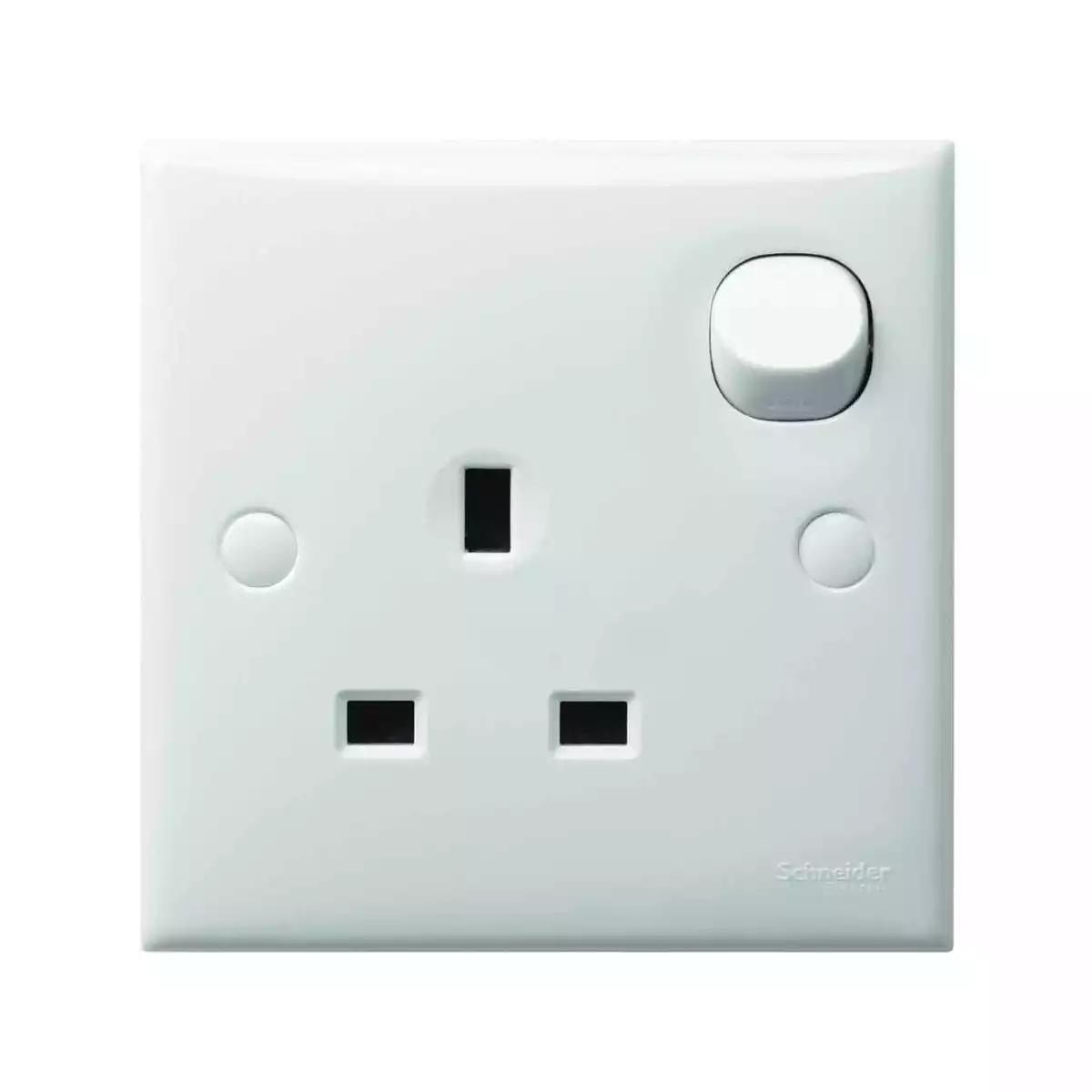 S-Classic 1 Gang Switched Socket Outlet White