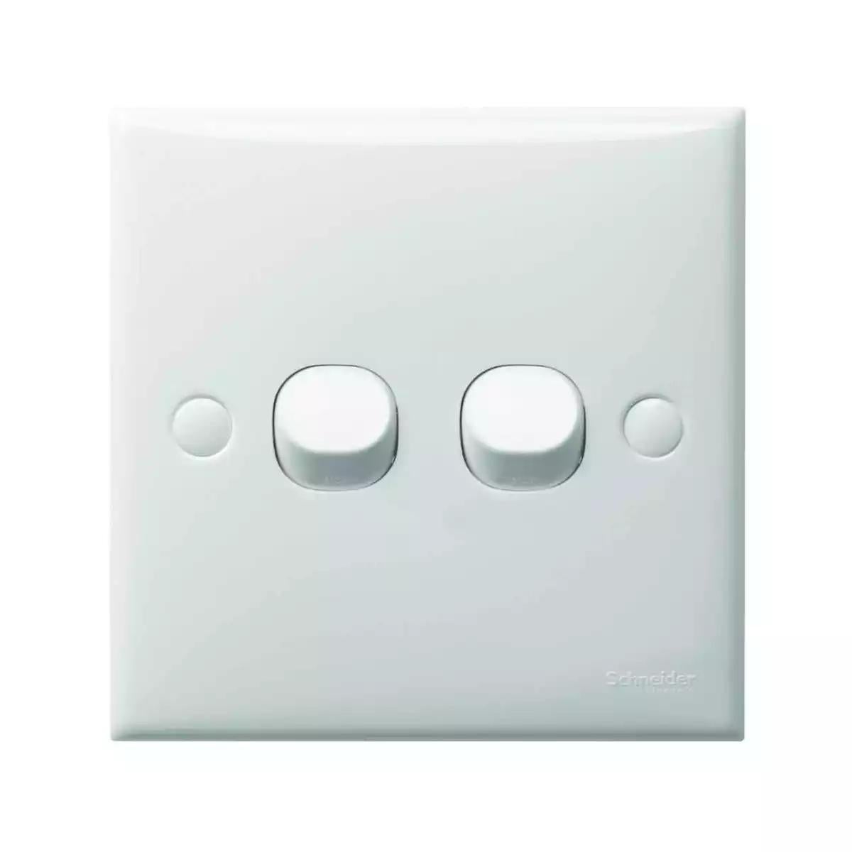 S-Classic 2 Gang 2 Way Switch White