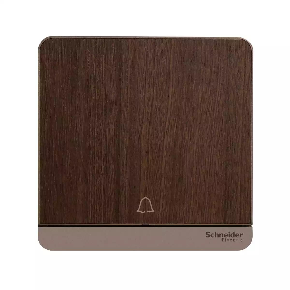 AvatarOn Push Button for Doorbell 10A 250V Dark Wood