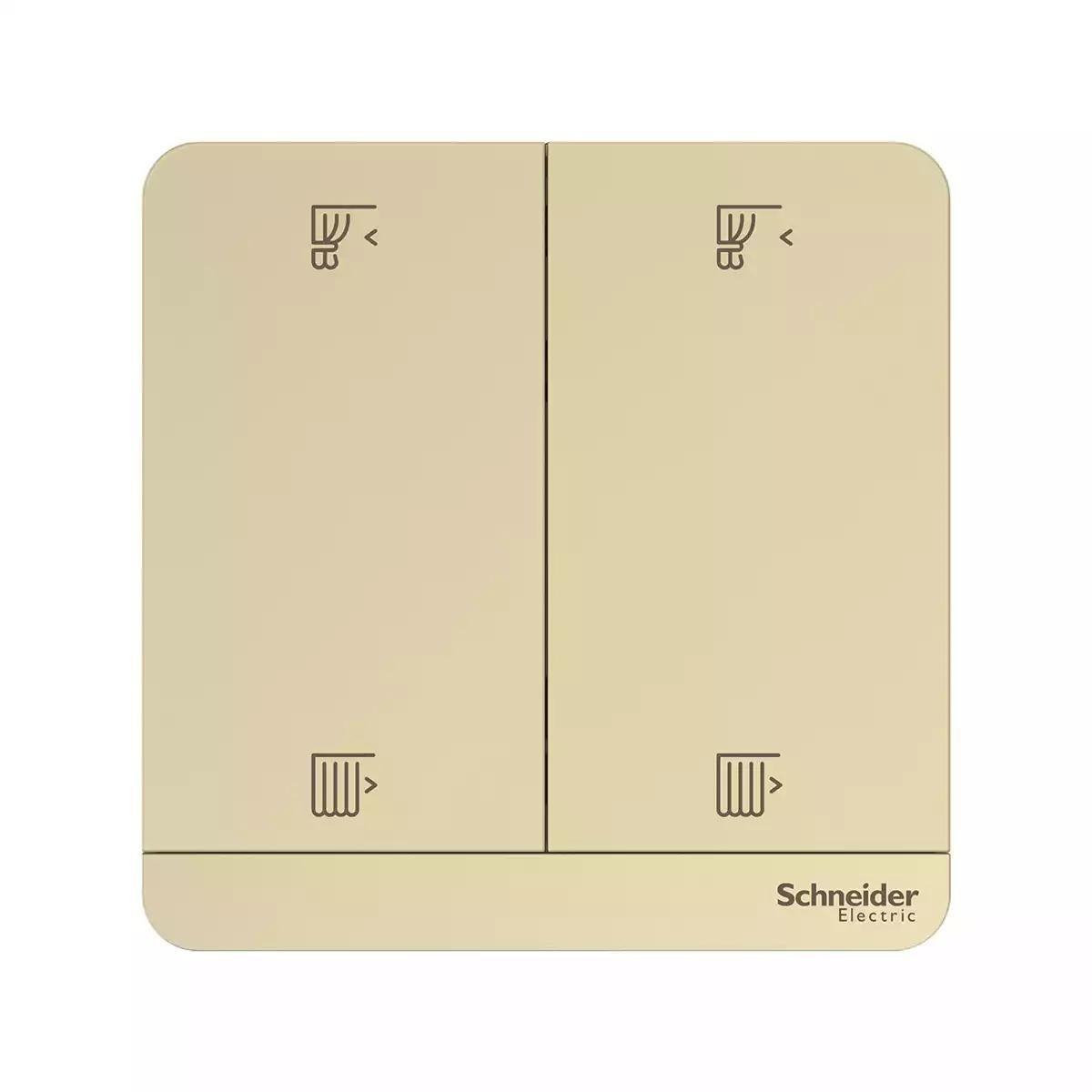 Wiser 2 Gang Curtain Switch 300W Wine Gold