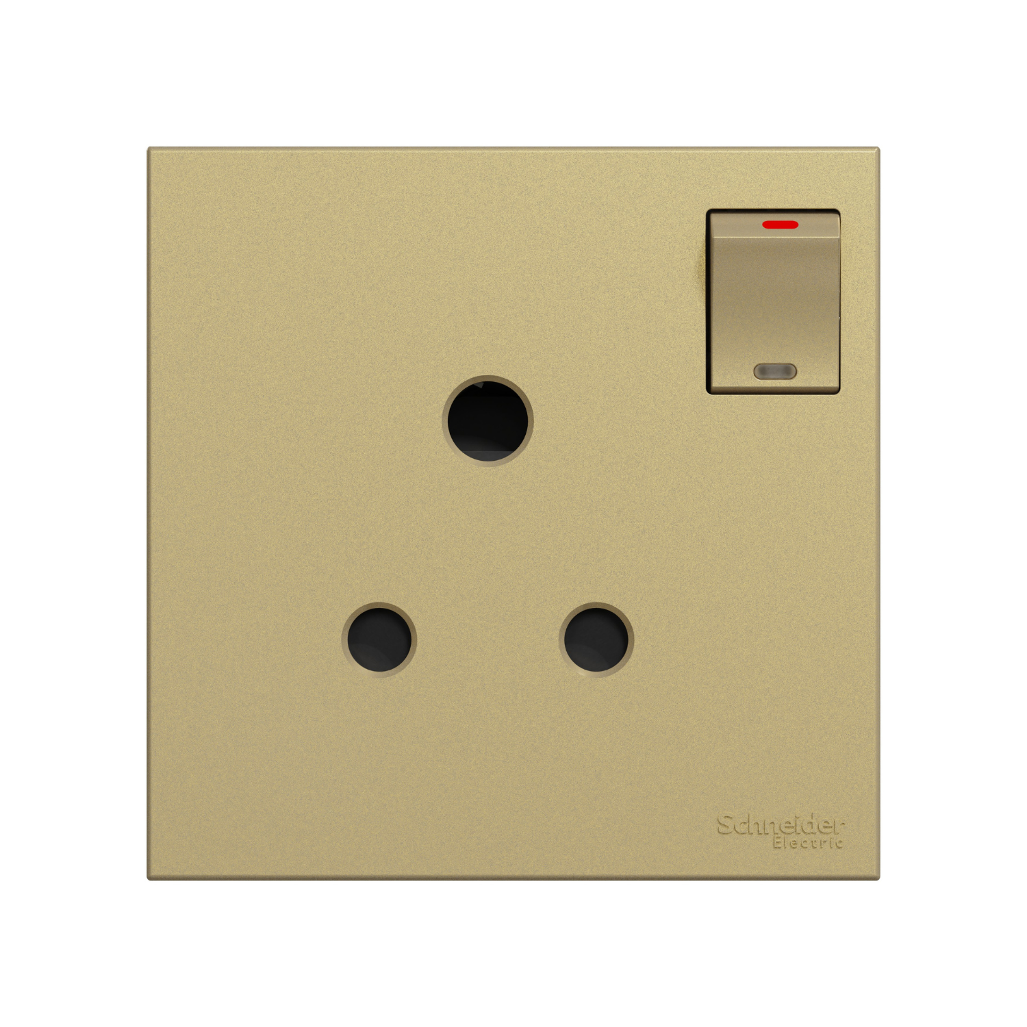 AvatarOn C 15A 1 Gang 3 Poles Switched Socket, Wine Gold