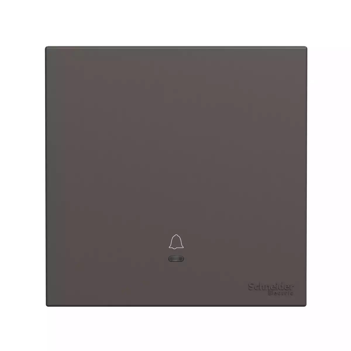 AvatarOn C Bell Press Switch with Fluorecent Locator, 10A, 250V, 1 gang, Dark Grey