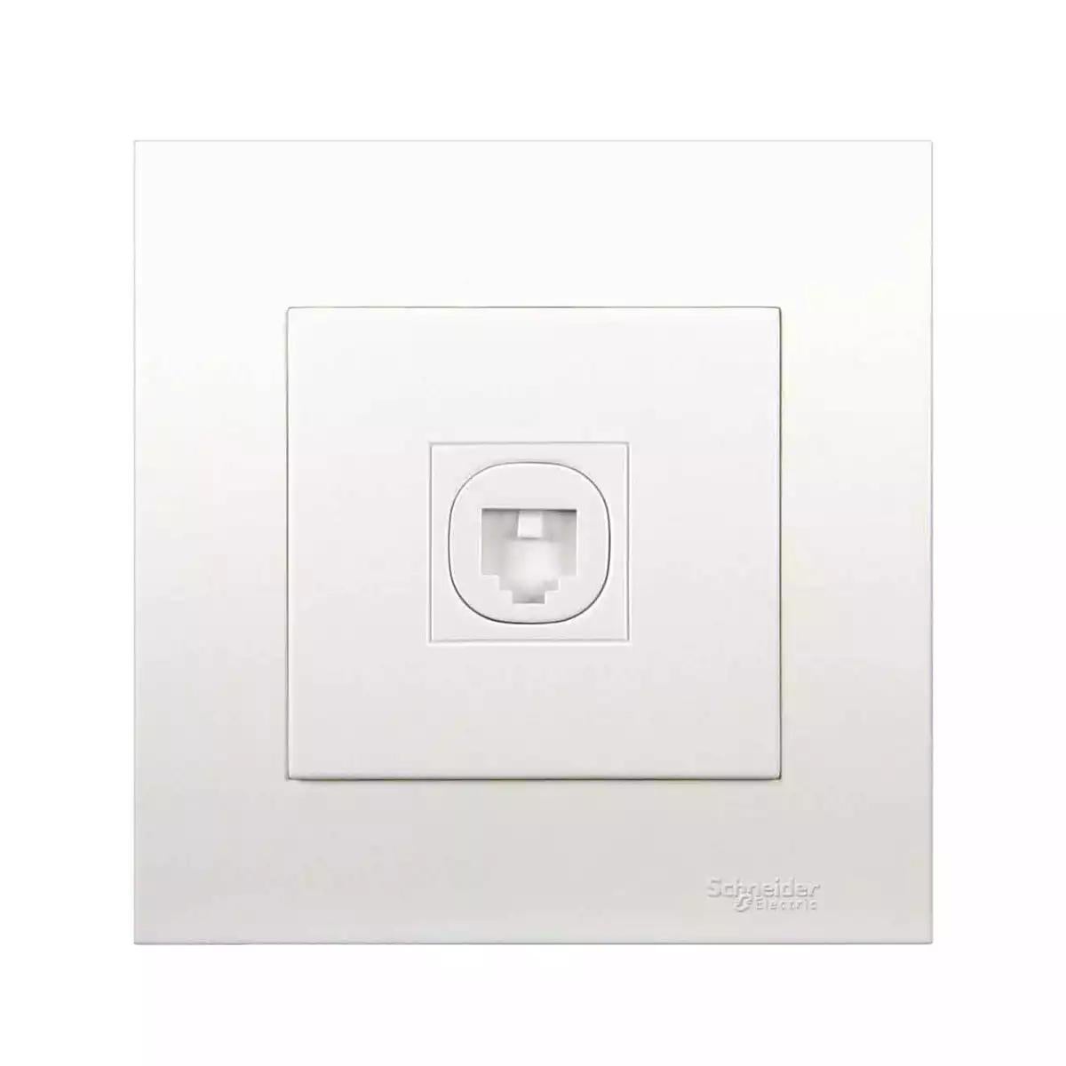 Vivace Telephone Outlet with Shutter Vivace 1 White