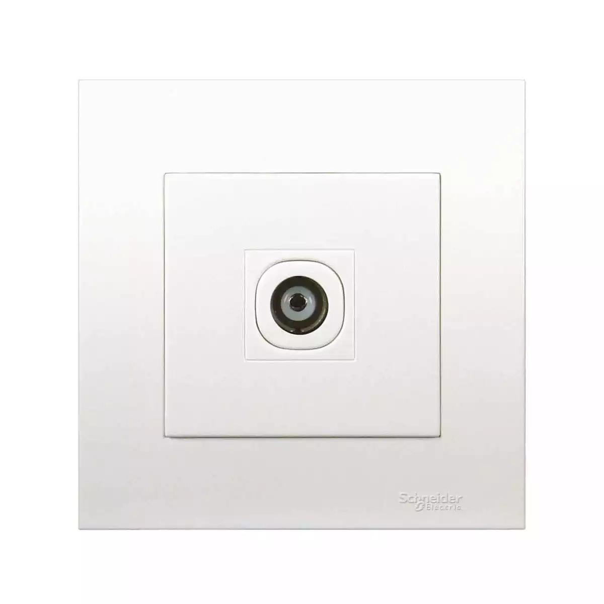 Vivace 1 Gang TV CoAxial Outlet White